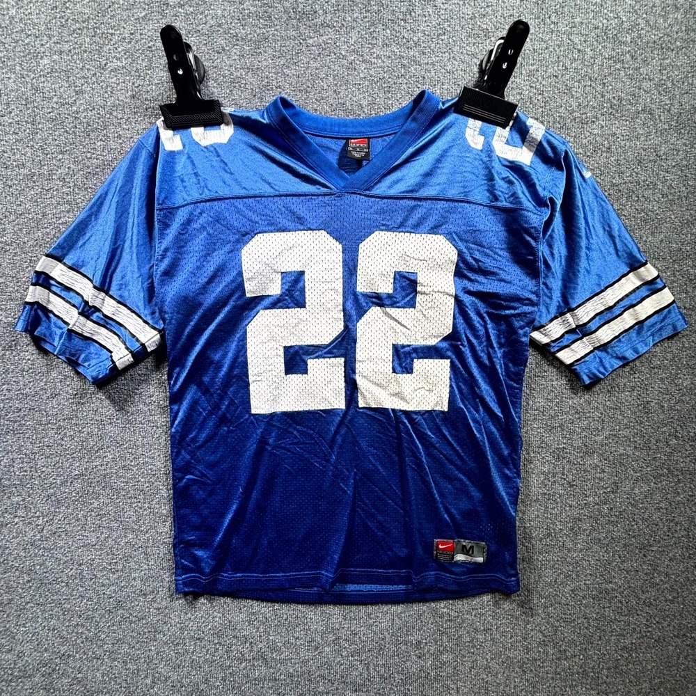 Vintage NFL Dallas Cowboys Nike Jersey Men Medium Blue Emmitt Smith #22 Football